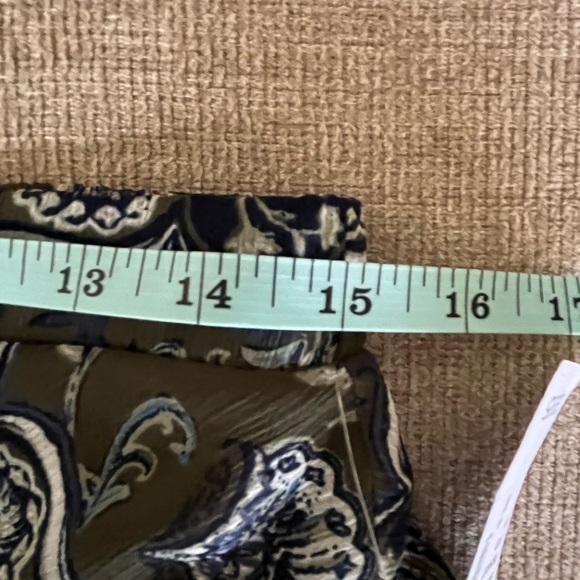 ♥️Westport Gypsy Olive Green & Blue Paisley Maxi Skirt Medium - Picture 6 of 11